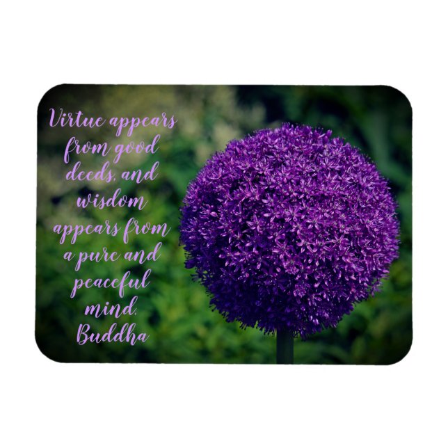 Magnet Flexible Devis de motivation parfait violet Allium Allium (Horizontal)