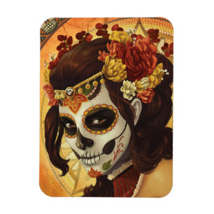 Magnet Flexible Dia De Los Muertos Throw Pillow