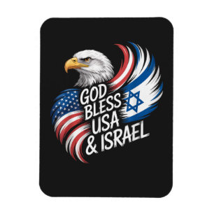 Magnet Flexible Dieu bénisse Israël USA