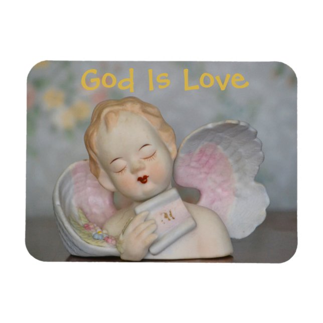 Magnet Flexible Dieu est amour ange aimant (Horizontal)