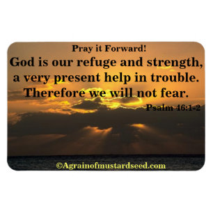 Magnet Flexible Dieu est notre citation de bible de refuge