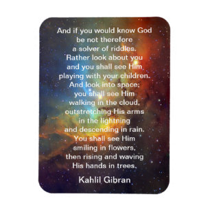 Magnet Flexible Dieu par Kahlil Gibran