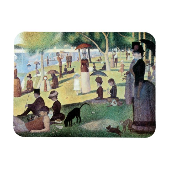 Magnet Flexible Dimanche après-midi à l'Île de la Grande Jatte de  (Horizontal)