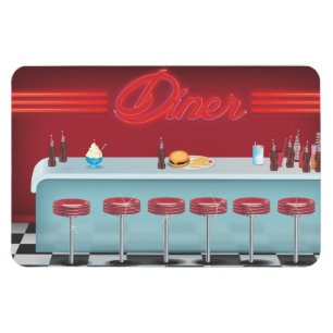 Magnet Flexible Dîner Américain Vintage