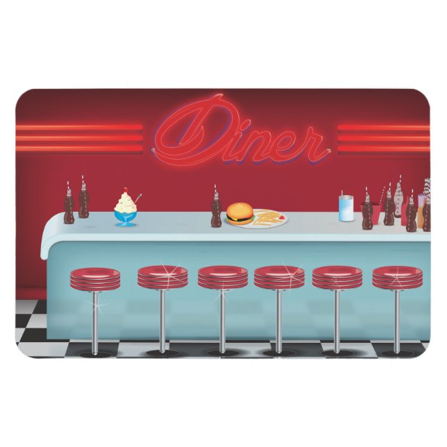 Magnet Flexible Dîner Américain Vintage (Horizontal)