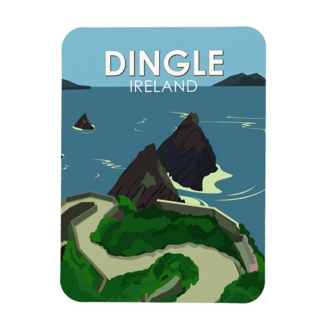 Magnet Flexible Dingle Peninsula Ireland Travel Vintage (Vertical)