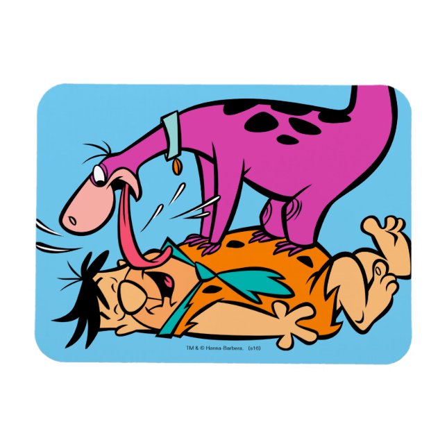 Magnet Flexible Dino Licking Fred Flintstone (Horizontal)