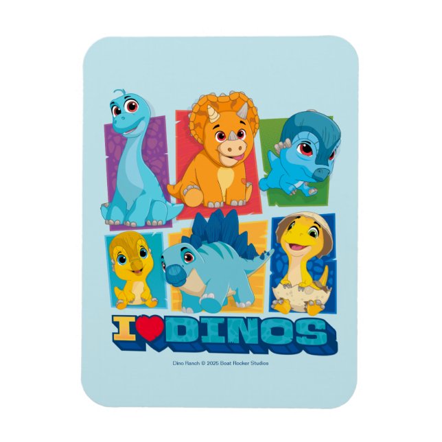 Magnet Flexible Dino Ranch | Dinosaure amusant et coloré (Vertical)