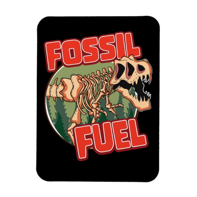 Magnet Flexible Dinosaure "Carburant fossile" (Vertical)