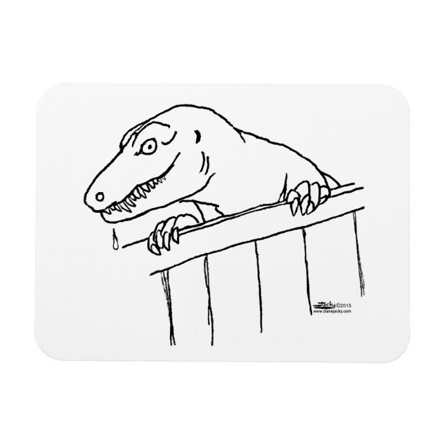 Magnet Flexible Dinosaure de quartier convivial (Horizontal)