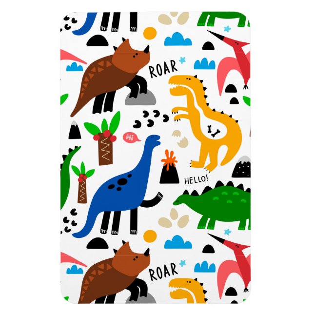 Magnet Flexible Dinosaures motif transparent (Vertical)