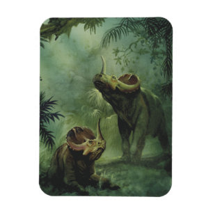 Magnet Flexible Dinosaures vintage, Centrosaurus dans la jungle