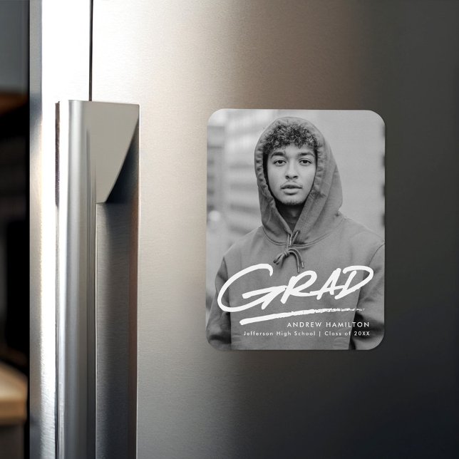 Magnet Flexible Diplôme photo en pointillé moderne (Créateur téléchargé)