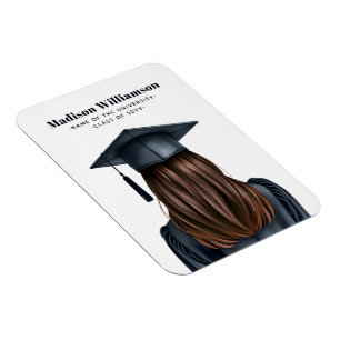 Magnet Flexible Diplômée moderne personnalisée Femme Diplômée