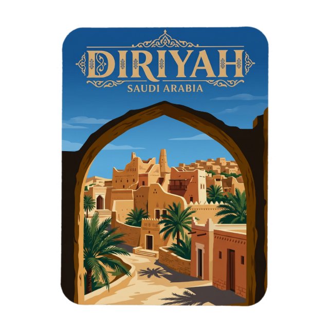 Magnet Flexible Diriyah (quartier d'At-Turaif) Arabie saoudite (Vertical)