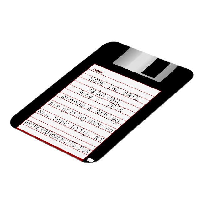 Magnet Flexible Disque dur de sauvegarde de date de mariage ringar (Côté Gauche)