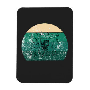 Magnet Flexible Disque Golf Panier Rétro