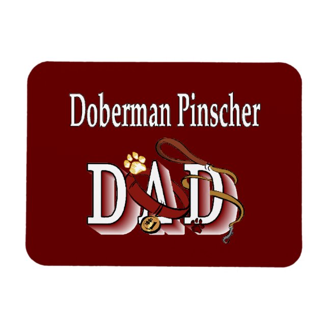 Magnet Flexible Doberman Pinscher Papa (Horizontal)
