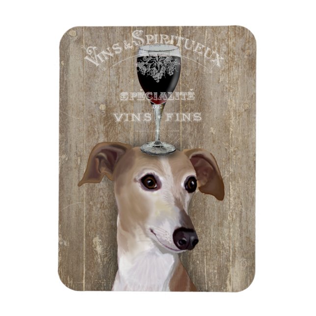 Magnet Flexible Dog Au Vin Greyhound (Vertical)
