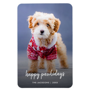 Magnet Flexible Dog Christmas   Cute Puppy Happy Pawlidays