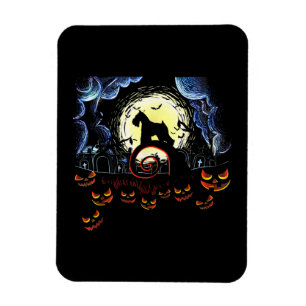 Magnet Flexible Dog et Moon Funny Halloween Costume