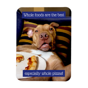 Magnet Flexible Dog Full Of Pizza