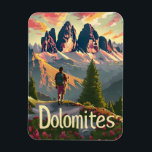 Magnet Flexible Dolomites Randonnée<br><div class="desc">Une description captivante et nostalgique du randonnée dans les Dolomites, en Italie, présentant la beauté sauvage et les paysages spectaculaires de la chaîne de montagnes. L'établissement propose des randonneurs qui parcourent des sentiers pittoresques au milieu de sommets vertigineux, de prés luxuriants et de lacs alpins. Rendu dans un style vintage,...</div>