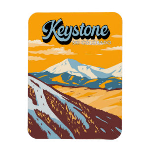 Magnet Flexible Domaine skiable d'hiver de Keystone Colorado Vinta