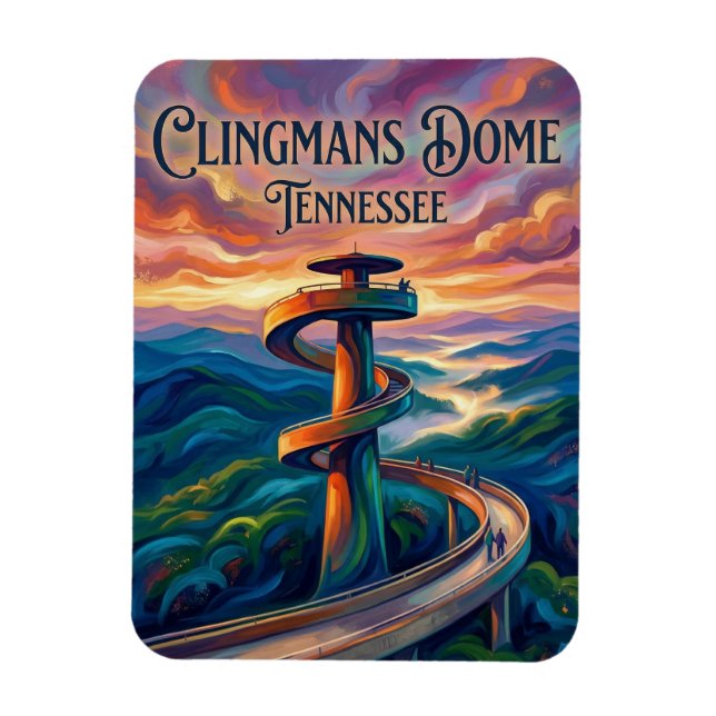 Magnet Flexible Dôme Clingmans Tennessee (Vertical)