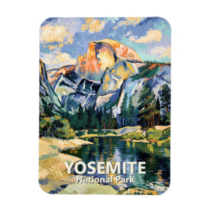 Magnet Flexible Dôme Half Dome vintage de Yosemite vibrant Van Gog