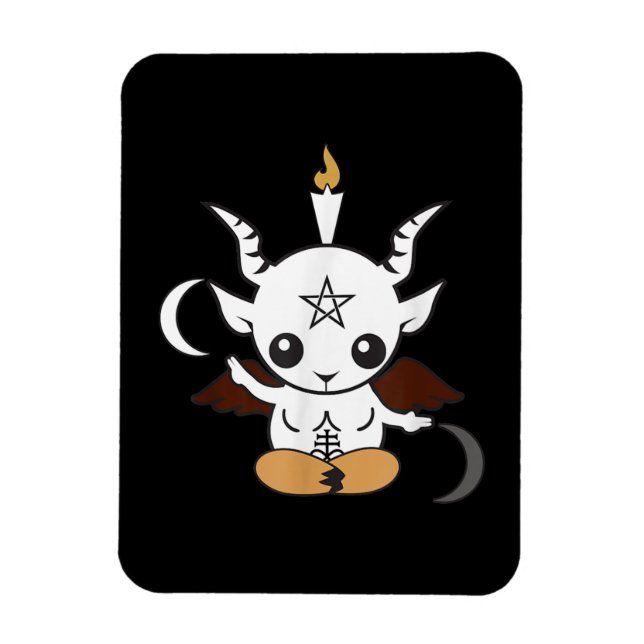 Magnet Flexible Don de chèvre Baphomet Halloween (Vertical)