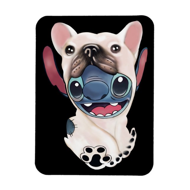 Magnet Flexible Don de chien | French Bulldog Funny (Vertical)