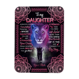 Magnet Flexible Don de fille   Lettre À Ma Fille De Maman