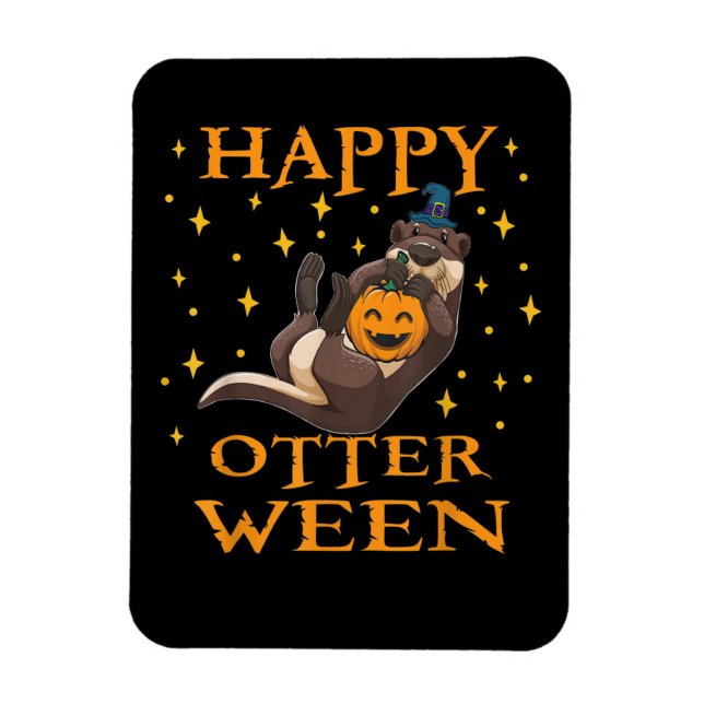 Magnet Flexible Don Otter| Happy Otter Cute Sea Otter Halloween (Vertical)