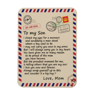 Magnet Flexible Don Son  Lettre À Mon Fils Amour De Maman