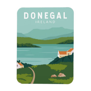 Magnet Flexible Donegal Irlande Retro Travel Art Vintage