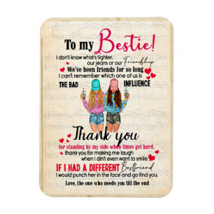 Magnet Flexible Dons de Bestie  Lettre à mon Merci de bestin