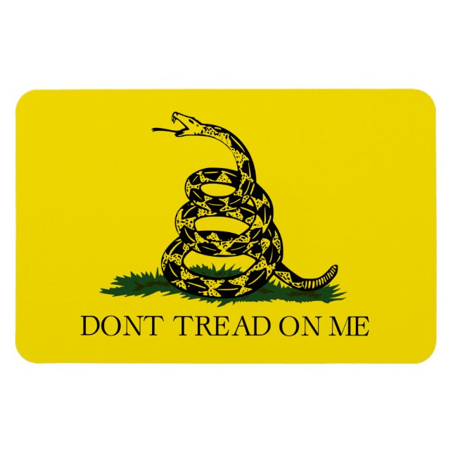 Magnet Flexible DONT TREAD ON ME Rattlesnake Snake Revolution Flag (Horizontal)