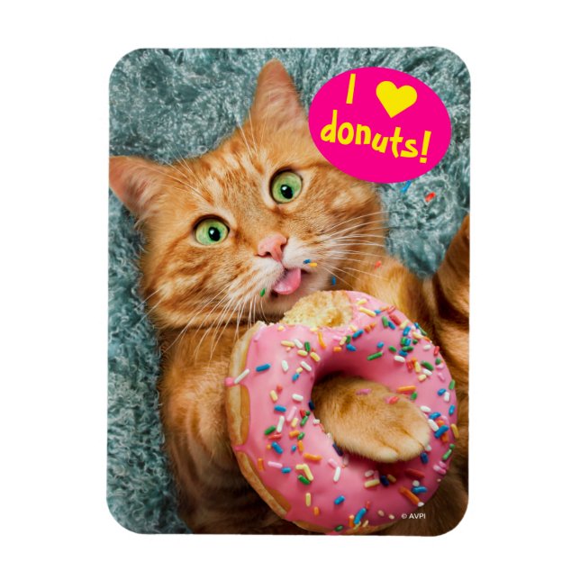 Magnet Flexible Donut mangeur de chats (Vertical)
