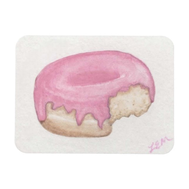 Magnet Flexible Donut rose doux (Horizontal)