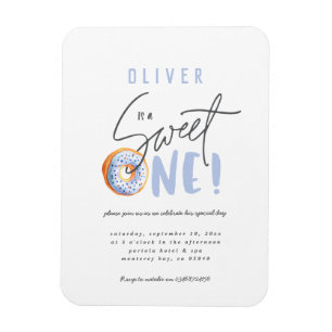 Magnet Flexible Donut sucré une invitation de 1er anniversaire