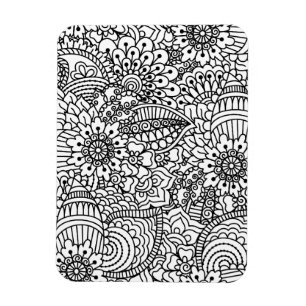 Magnet Flexible Doodle de fleurs
