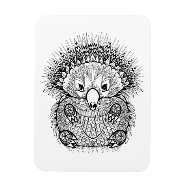 Magnet Flexible Doodle Echidna tiré à la main (Vertical)