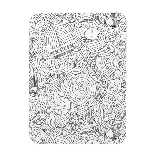 Magnet Flexible Doodle nautique (Vertical)