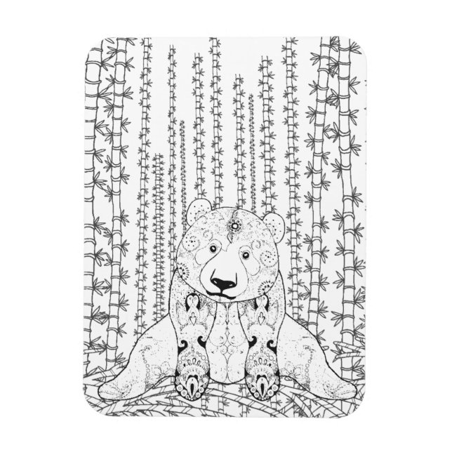 Magnet Flexible Doodle Panda Bambou (Vertical)