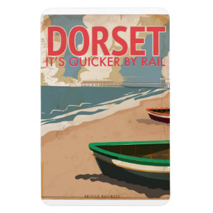 Magnet Flexible Dorset, Angleterre Locomotive Vintage Affiche de v
