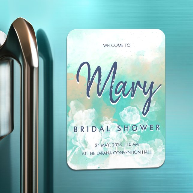 Magnet Flexible Douche mariage douce turquoise esthétique nuptiale (Créateur téléchargé)