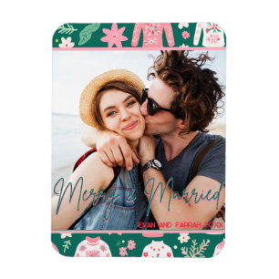 Magnet Flexible Doux moche mignon Premier Noël Marié