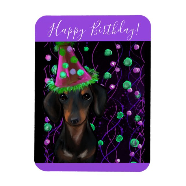 Magnet Flexible Doxie noir et marron (Vertical)