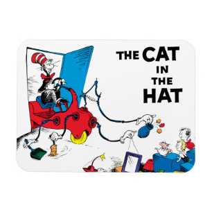 Magnet Flexible Dr Seuss   Chat dans le Casquette nettoie vers le 